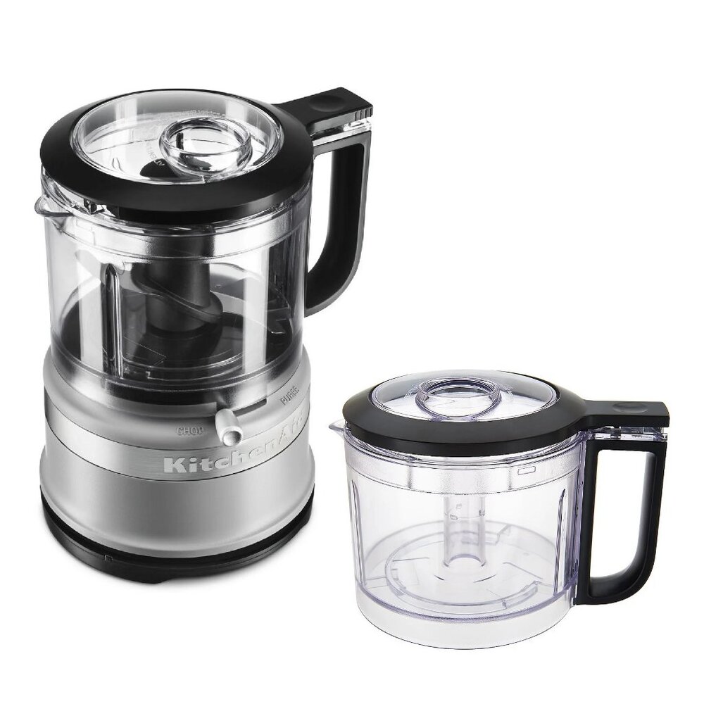 CONTOUR SILVER KitchenAid 3.5-Cup 2-Speed Food Chopper Processor w/ Extra Bowl